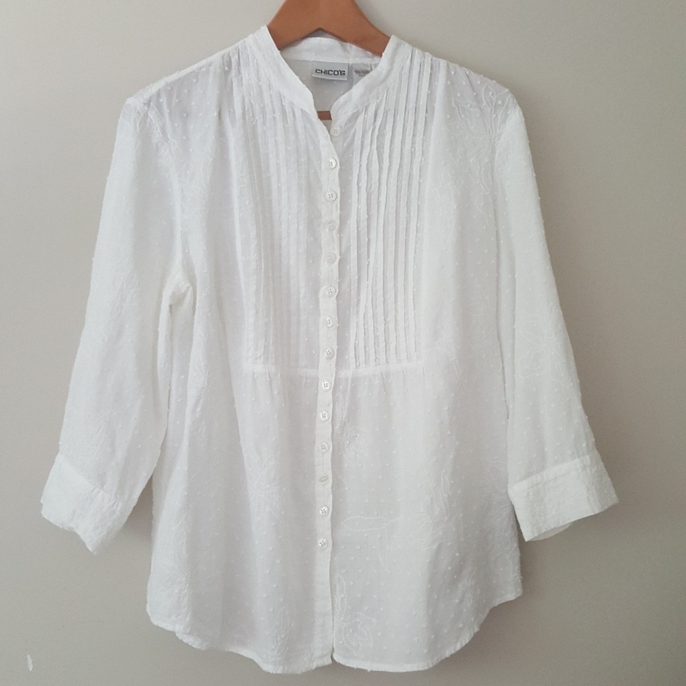 Chico's Embroidered Blouse